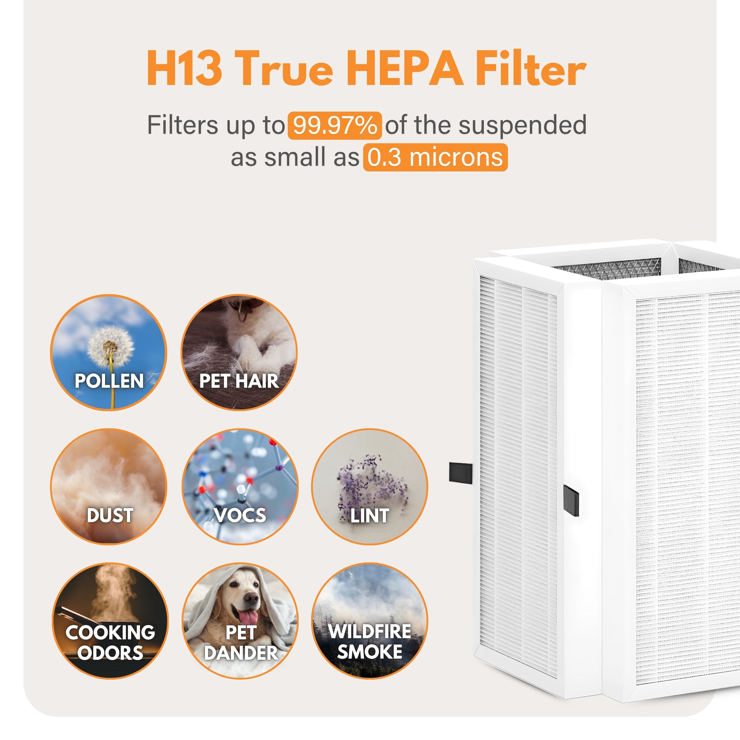 Filter-Monster HEPA Filter Bundle Compatible with Medify MA-50 Air Purifier, 1 Filter Box- 4 HEPA Filters Total