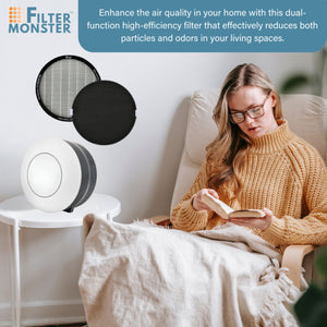 FILTER-MONSTER 2-in-1 TRUE HEPA REPLACEMENT FOR PURE ENRICHMENT PUREZONE HALO AIR PURIFIER