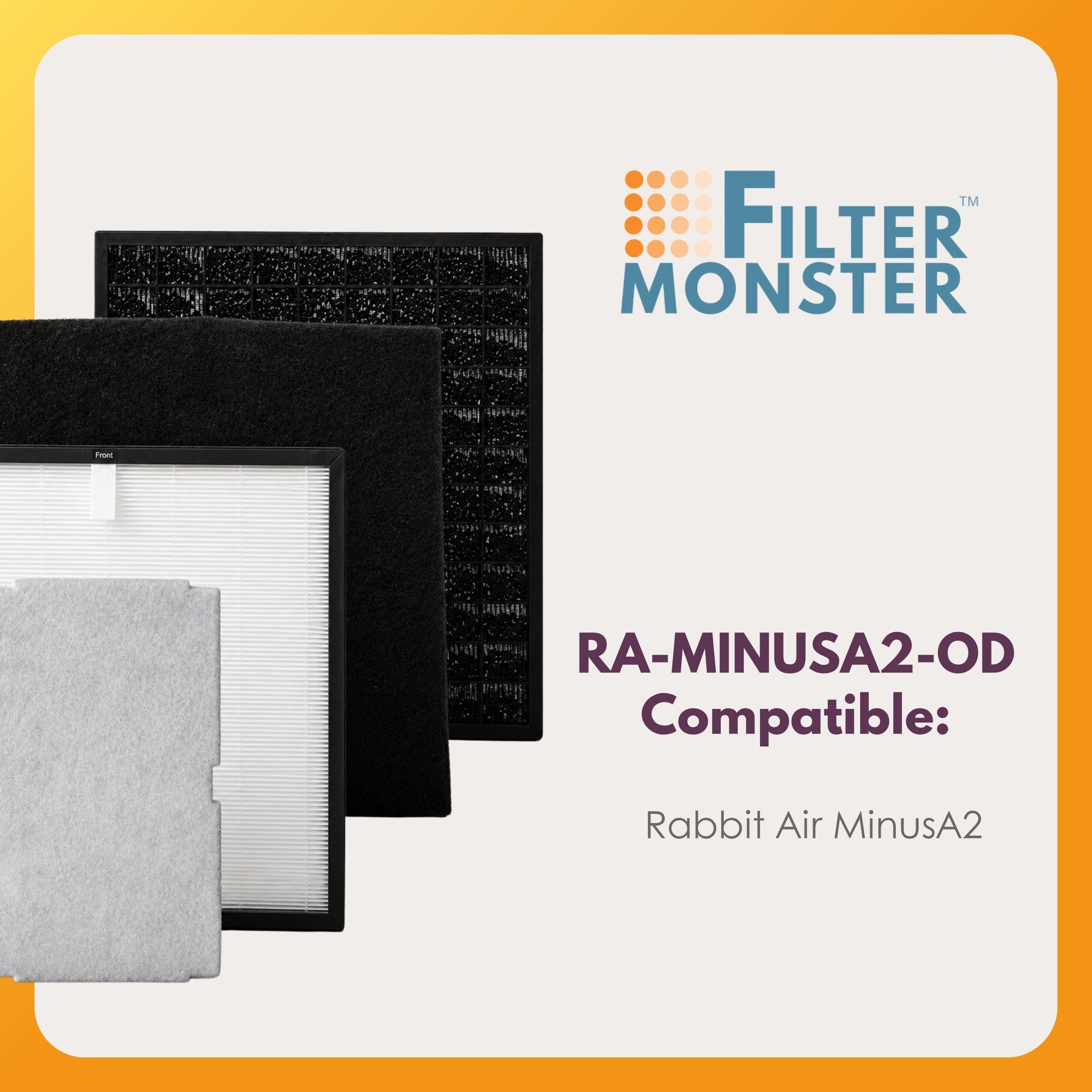 Filter-Monster Replacement for Rabbit Air MinusA2 Customized Filter