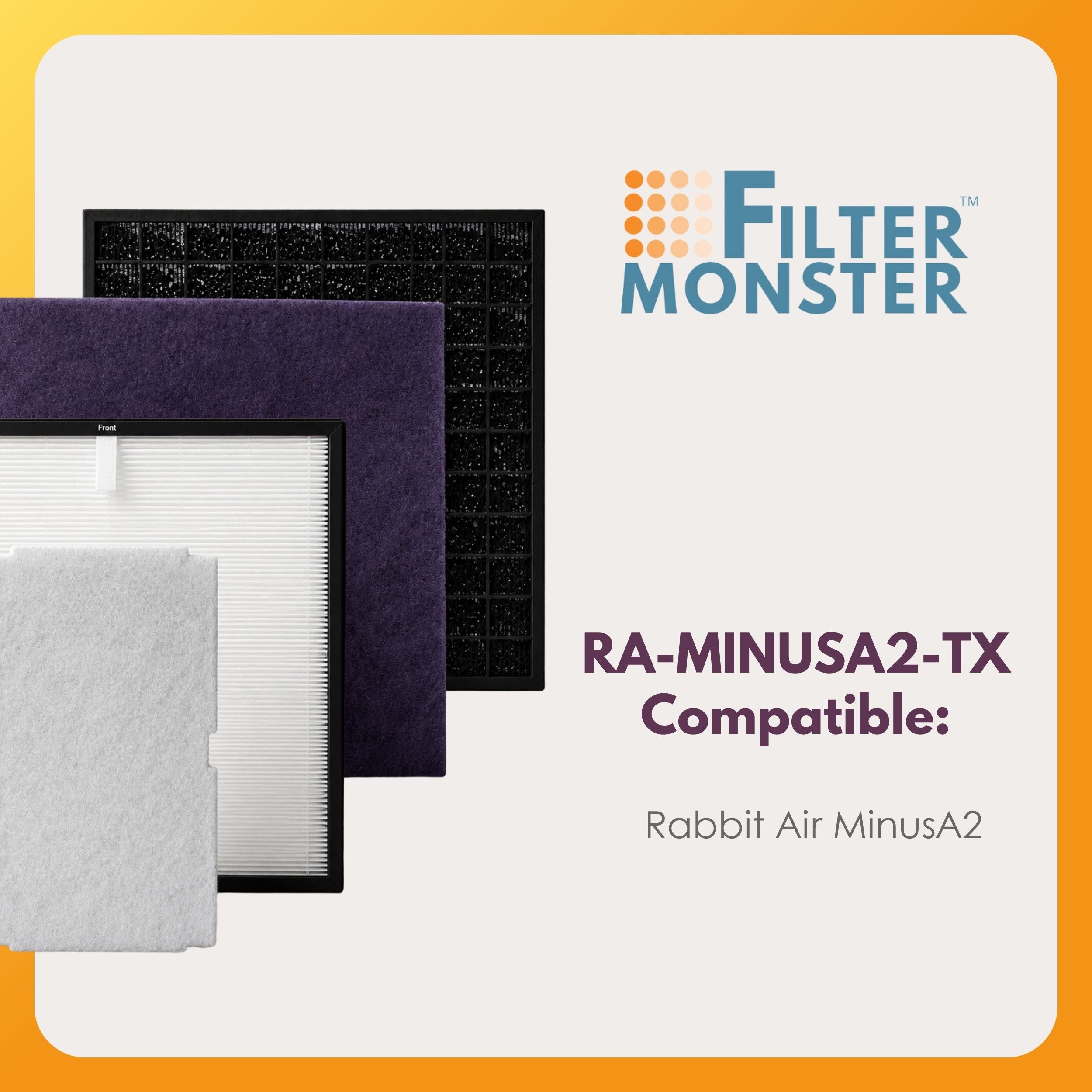 Filter-Monster Replacement for Rabbit Air MinusA2 Customized Filter