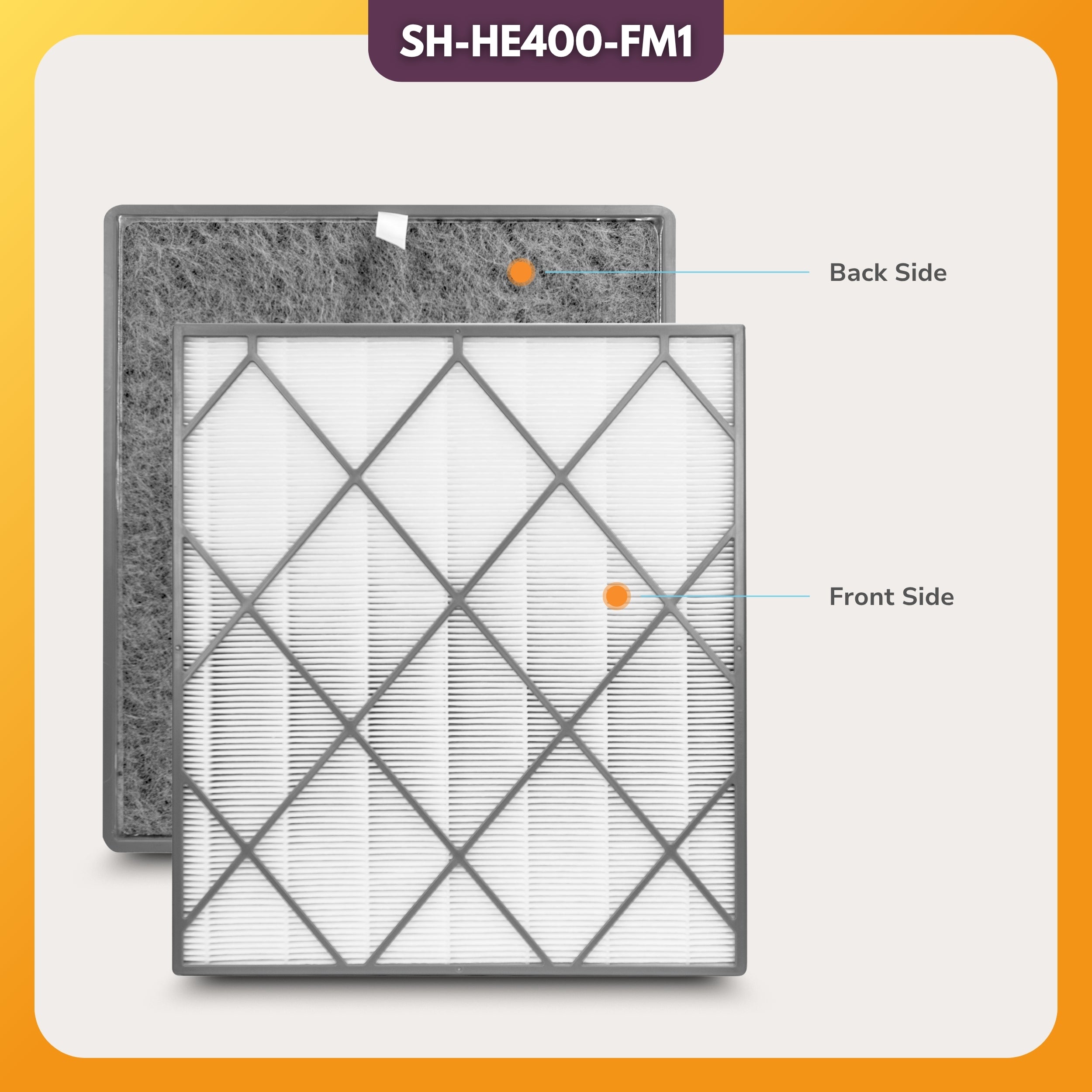 Filter-Monster Replacement Filter Compatible with Shark HE400 Air Purifier 4 Series Purifiers