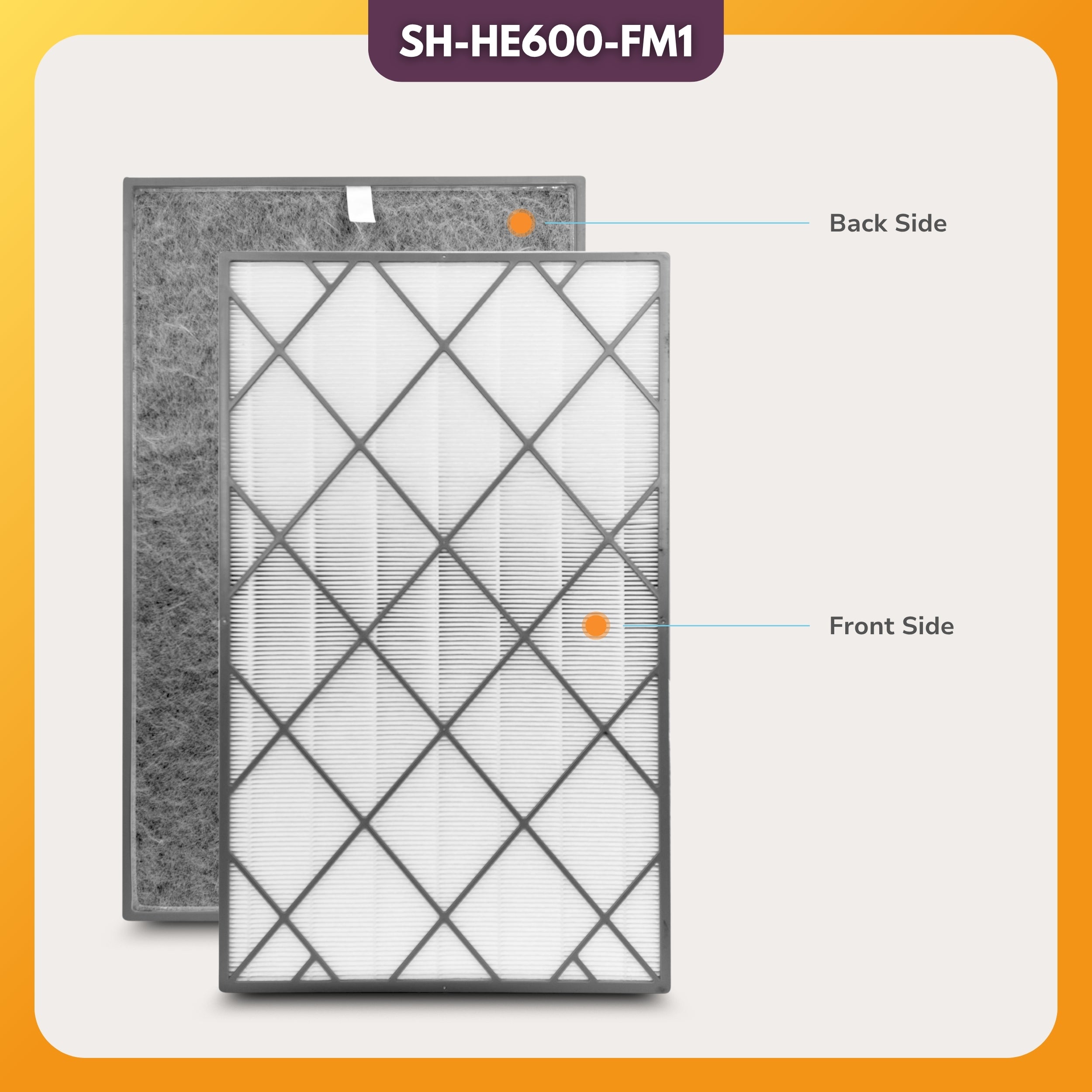 Filter-Monster Replacement Compatible with Shark HE600 Air Purifier 6 Series Purifiers