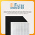 Filter-Monster True HEPA Replacement for Winix A Filter + 4 Carbon Pre-Filters