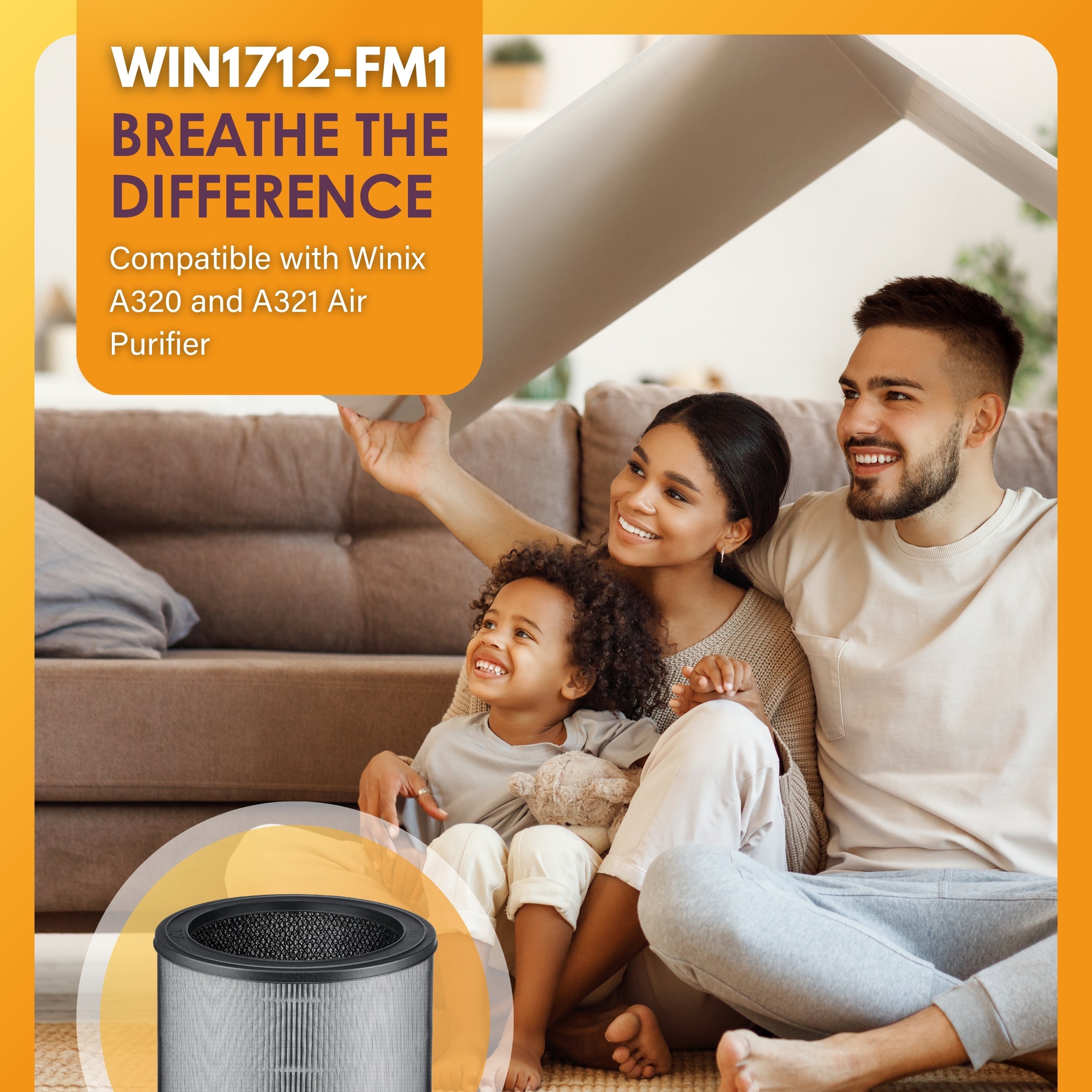 Filter-Monster Filter Bundle Compatible with Winix A320 and A321 Air Purifier, 1 HEPA Filter