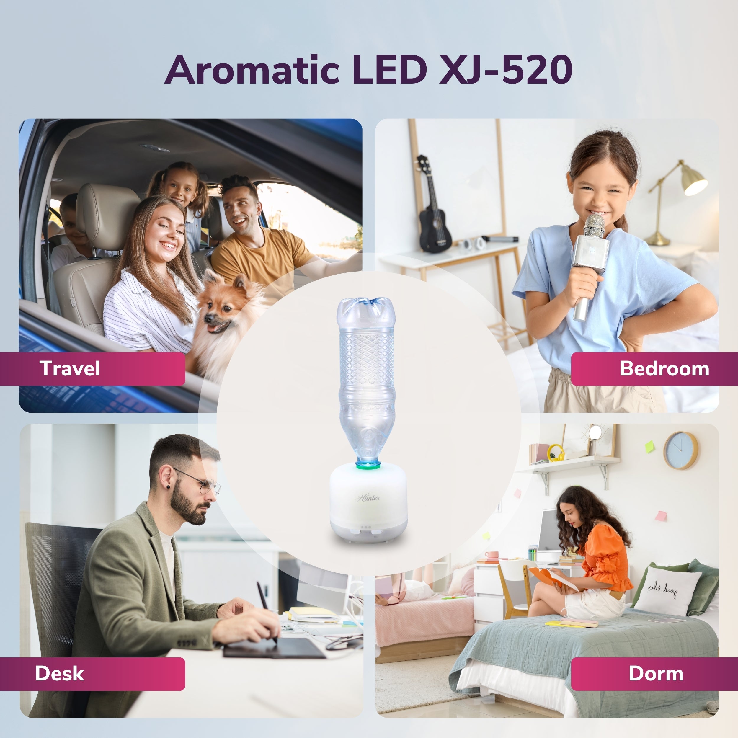 Hunter Aromatic LED Personal Ultrasonic Humidifier XJ-520