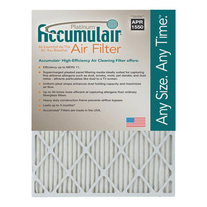 Accumulair MERV 11 Platinum 1-Inch HVAC Furnace Filter, 4 Pack