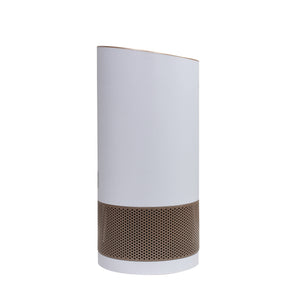 Hunter HP450UV True HEPA Cylindrical Tower Air Purifier with UVC Light Technology, White and Rose Gold, Right