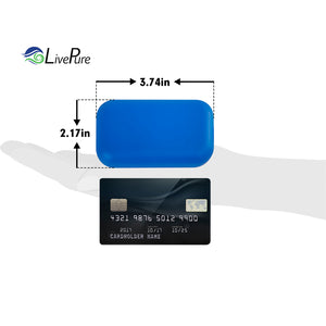LivePure UV-Sanitizer, Credit Card Size Comparison